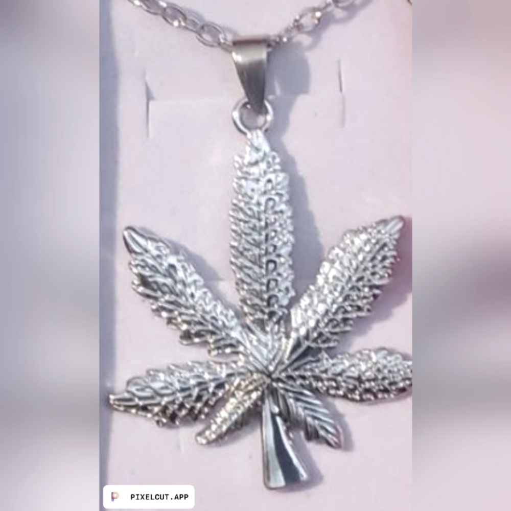 Men sterling  silver  necklace and pendant